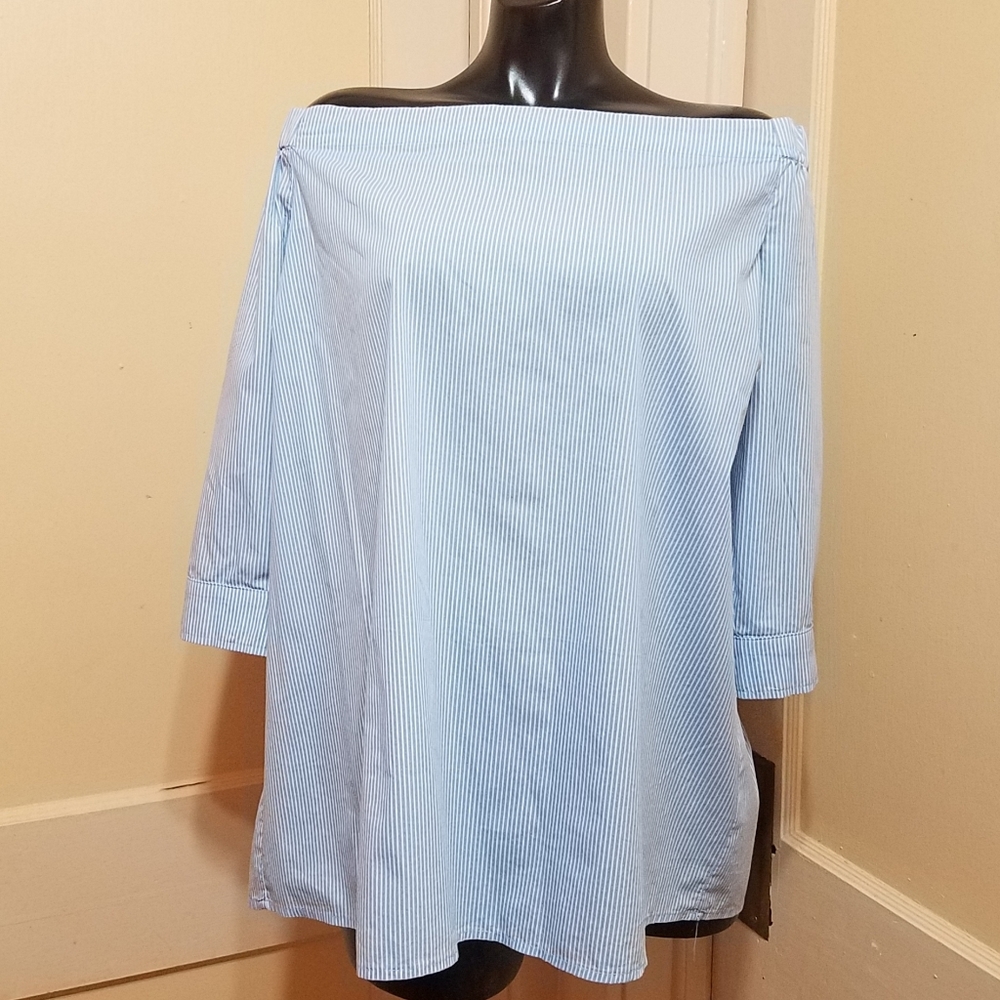 Halogen Women's Off The Shoulder Striped Top